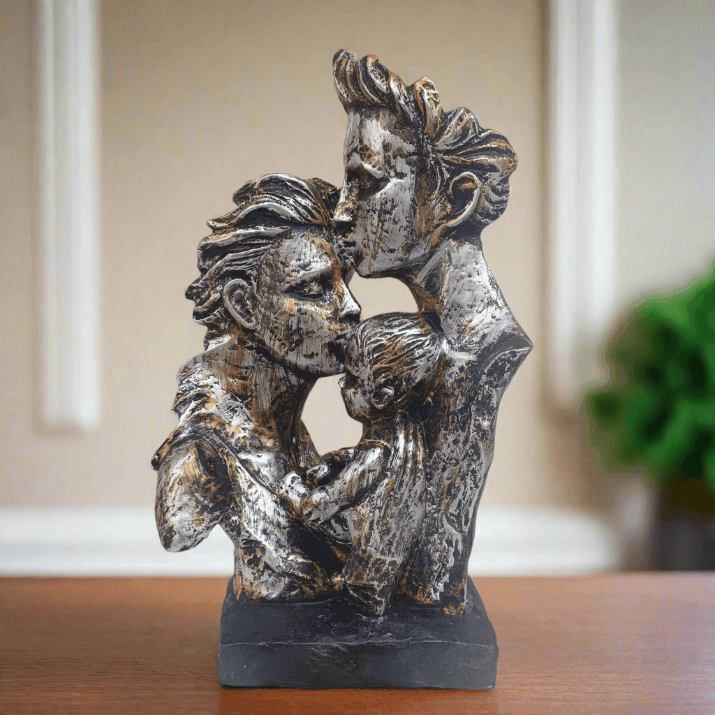 Love Couple with Child Statue Mother Father Child Family Showpiece for Home Decoration & Gifting item, 14 inch Height - ALiLA