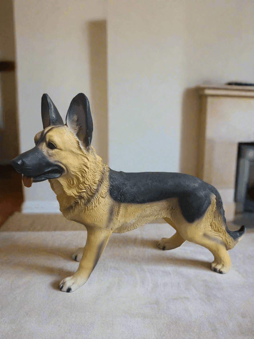 ALiLa Big Dog Realistic Showpiece Statue Figure Idol for Home Decoration Office Decor or gifting, 11 Inches Height - ALiLA