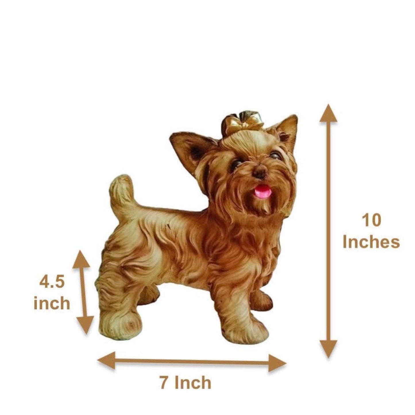 Cute Pomeranian Dog Statue Puppies Showpiece Idol for Gifting & Home Table Living Room Decor Decoration, 10 Inch Height - ALiLA