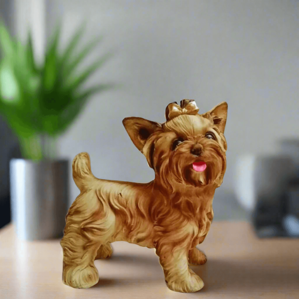 Cute Pomeranian Dog Statue Puppies Showpiece Idol for Gifting & Home Table Living Room Decor Decoration, 10 Inch Height - ALiLA