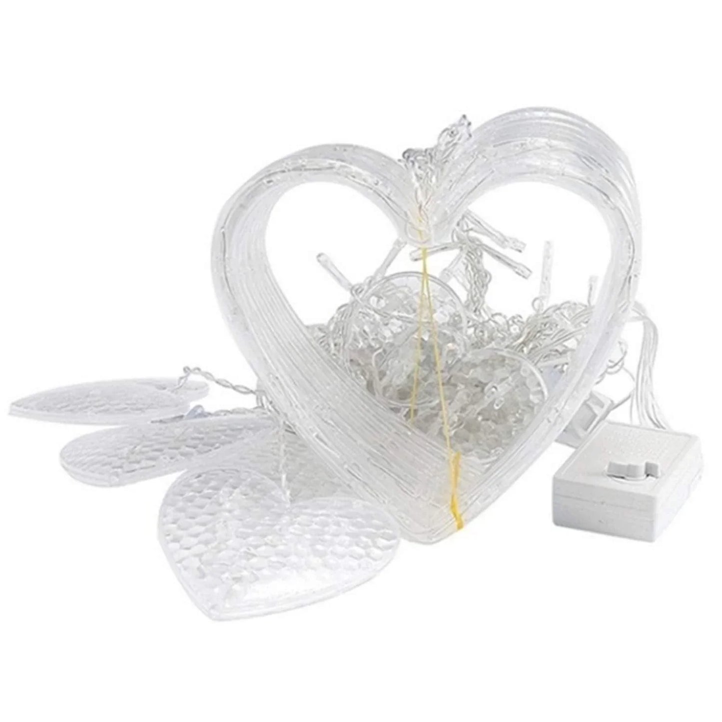 ALiLa Heart Led Net Mesh Fairy String Curtain Light for Diwali Home Garden Tree Decoration, Warmwhite - ALiLA