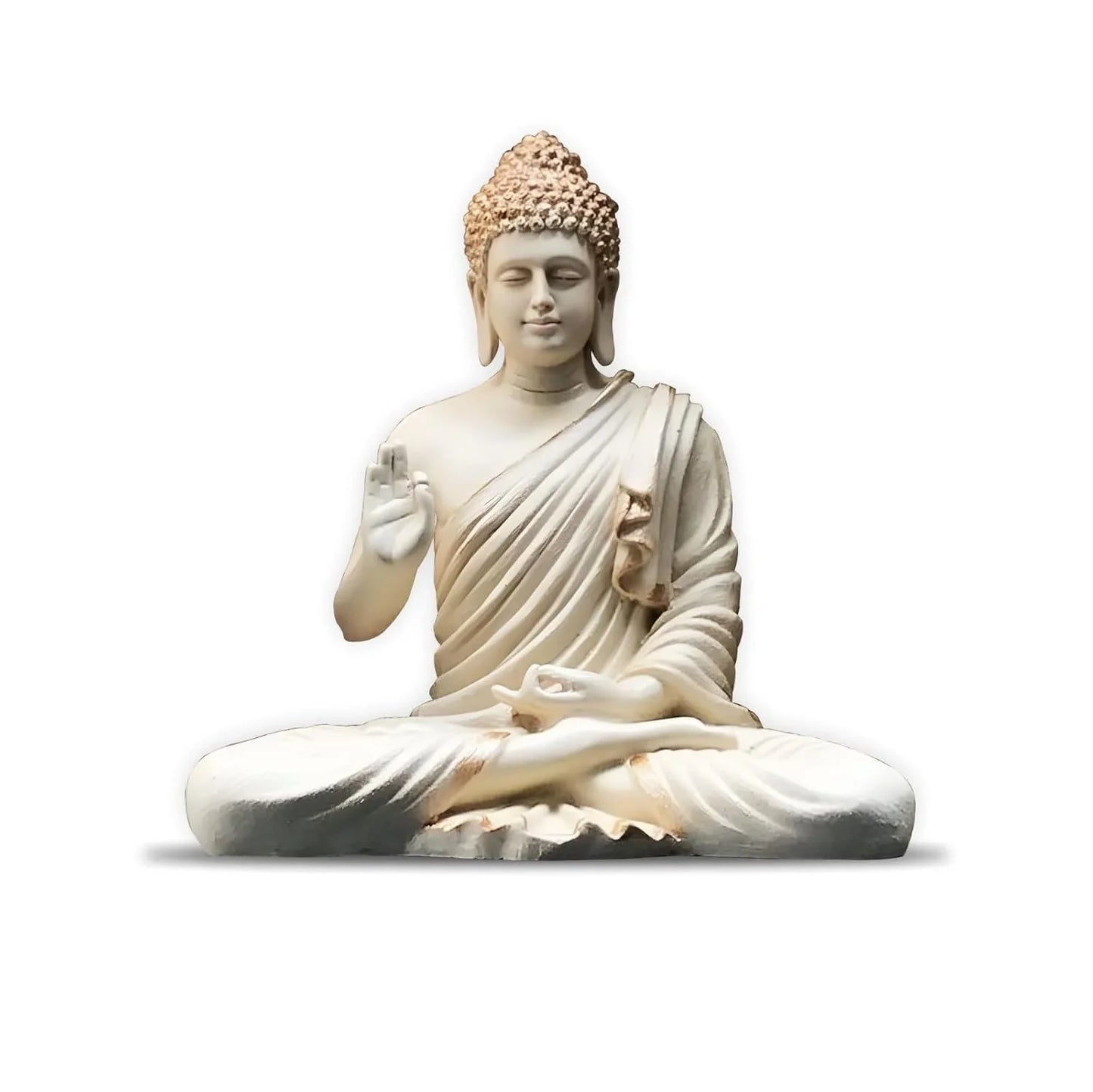 Statue ALiLA ALiLa Meditating Buddha Idol Vastu Statue Showpiece for Home Garden Living Room Decor Decoration Gift Gifting Items, 14 inches / 35cm / 1 Feet Statue