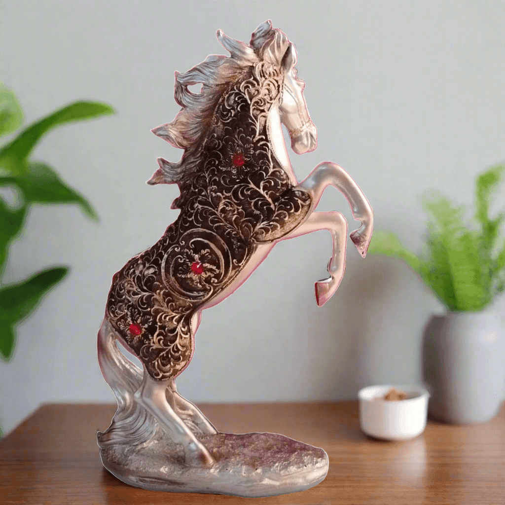 ALiLa Big Horse Statue Good Luck Vastu Showpiece Idol for Gifting & Home Office Table Desk Decoration, 16 Inches Height - ALiLA