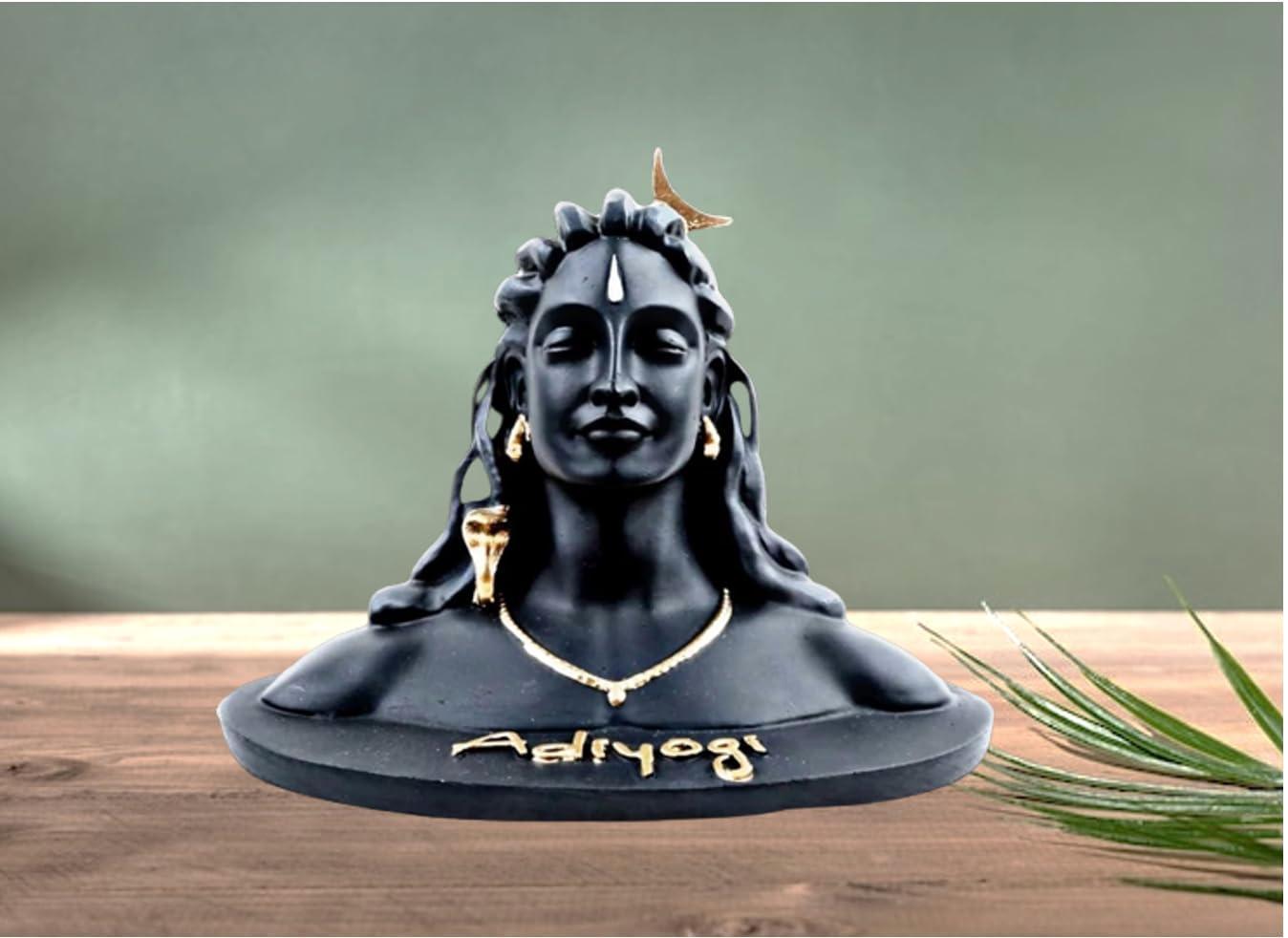 ALiLa Adiyogi Statue for Car Dash Board, Pooja for Home Living Room & Office Decor, 5 Inch Height - ALiLA