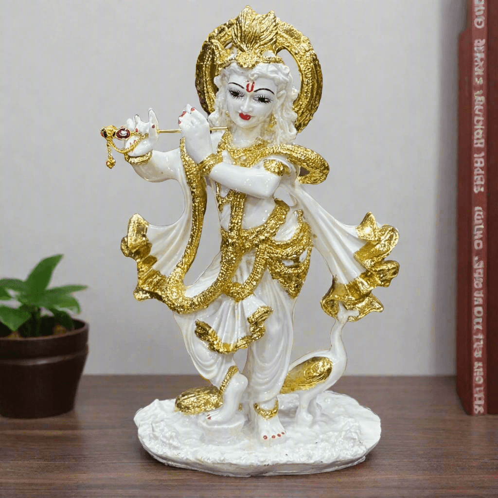 ALiLa Lord Krishna Murlidhar God Idol Murti Statue for Home Temple Puja, Home Decoration & Gifting, 14.5 inch Height - ALiLA