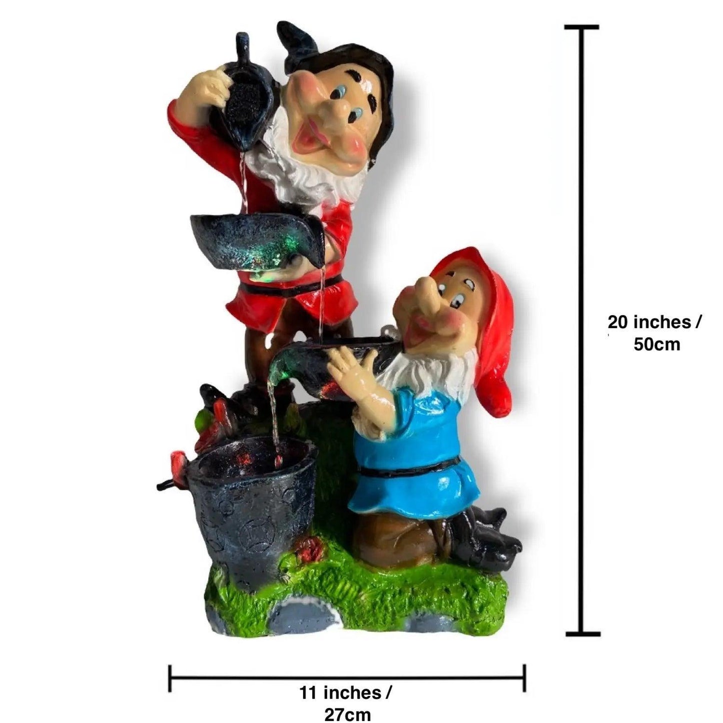 ALiLa Dwarfs Kids Designer Fountain with LED for Balcony Garden, Living Room, Lawn Garden, Office Table Decoration or Gifting item - ALiLA