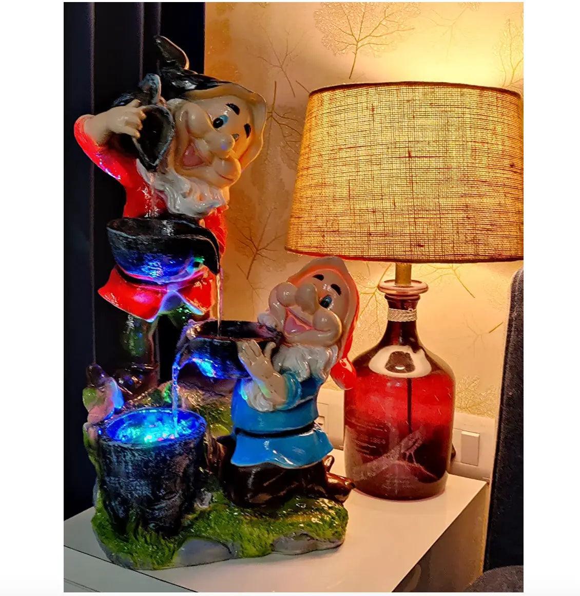 ALiLa Dwarfs Kids Designer Fountain with LED for Balcony Garden, Living Room, Lawn Garden, Office Table Decoration or Gifting item - ALiLA