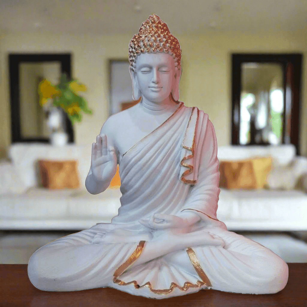 ALiLa Big Size Meditating Buddha Idol Statue Vastu Showpiece for Home Garden Living Room Decor Decoration Gift Gifting Items, 14 inches / 35cm / 1 Feet - ALiLA