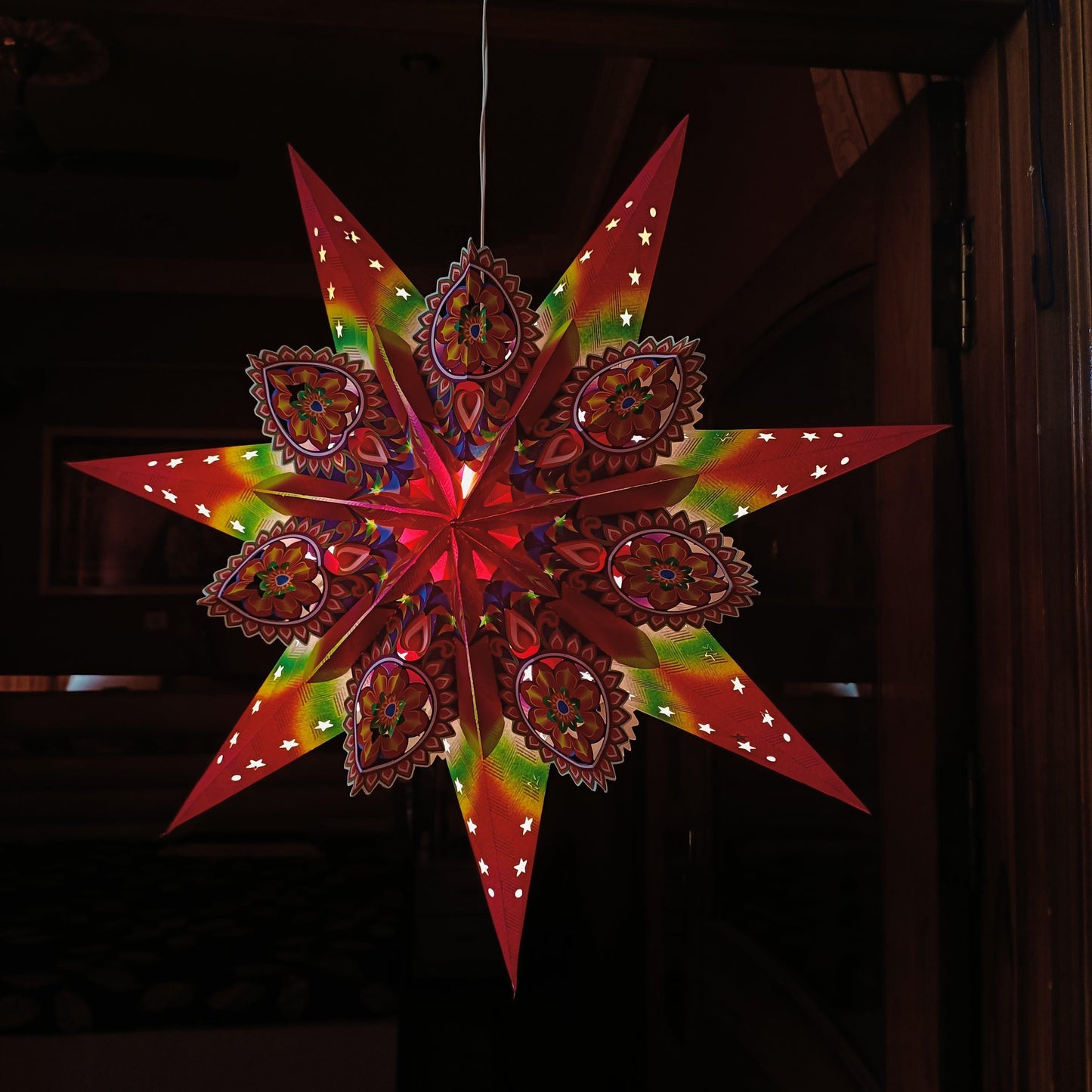 ALiLa Star Lantern Kandil For Diwali Christmas Balcony, Akash Hanging Lantern For Home Living Room Xmas Festive Decor Decoration - ALiLA