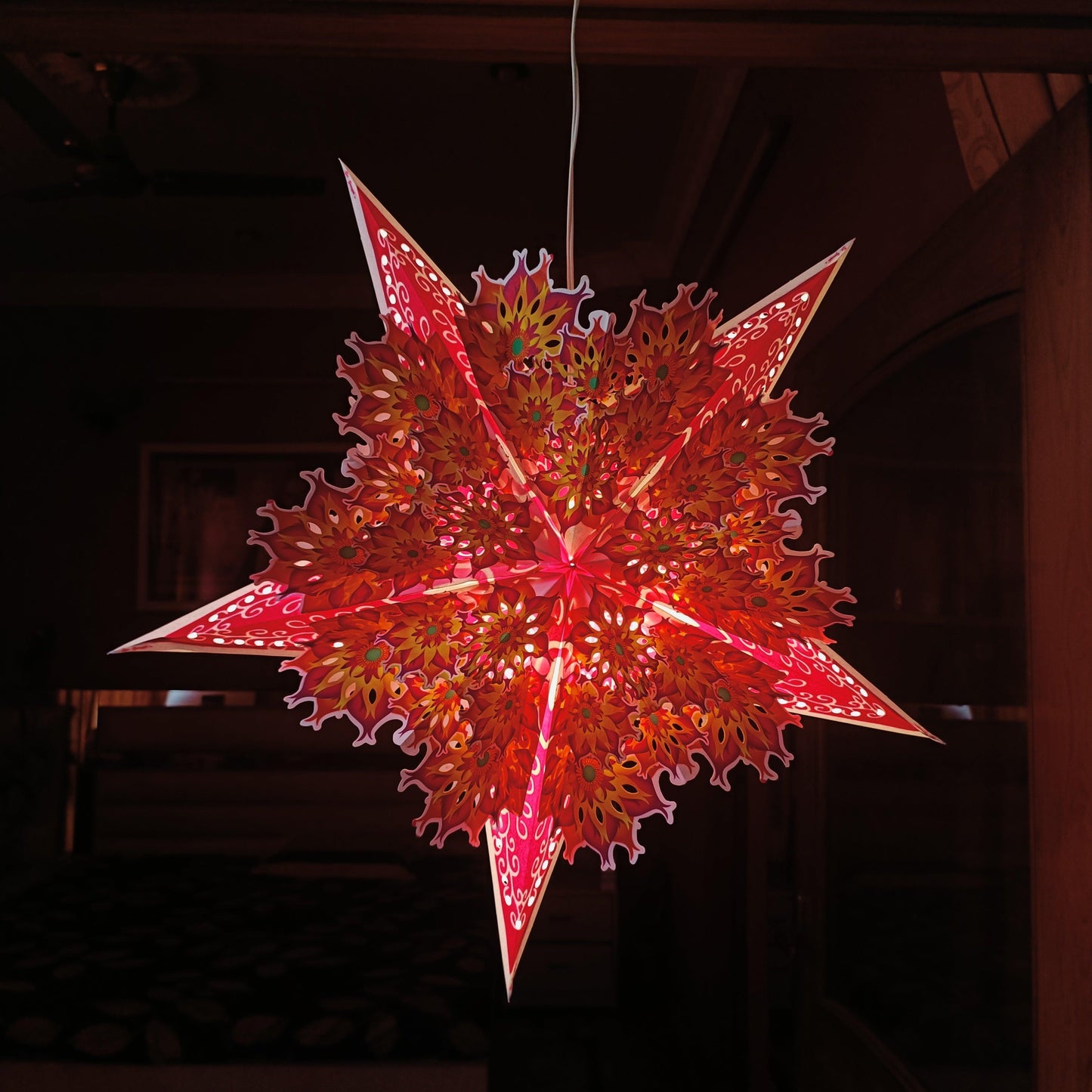 ALiLa Star Lantern Kandil For Diwali Christmas Balcony, Akash Hanging Lantern For Home Living Room Xmas Festive Decor Decoration - ALiLA