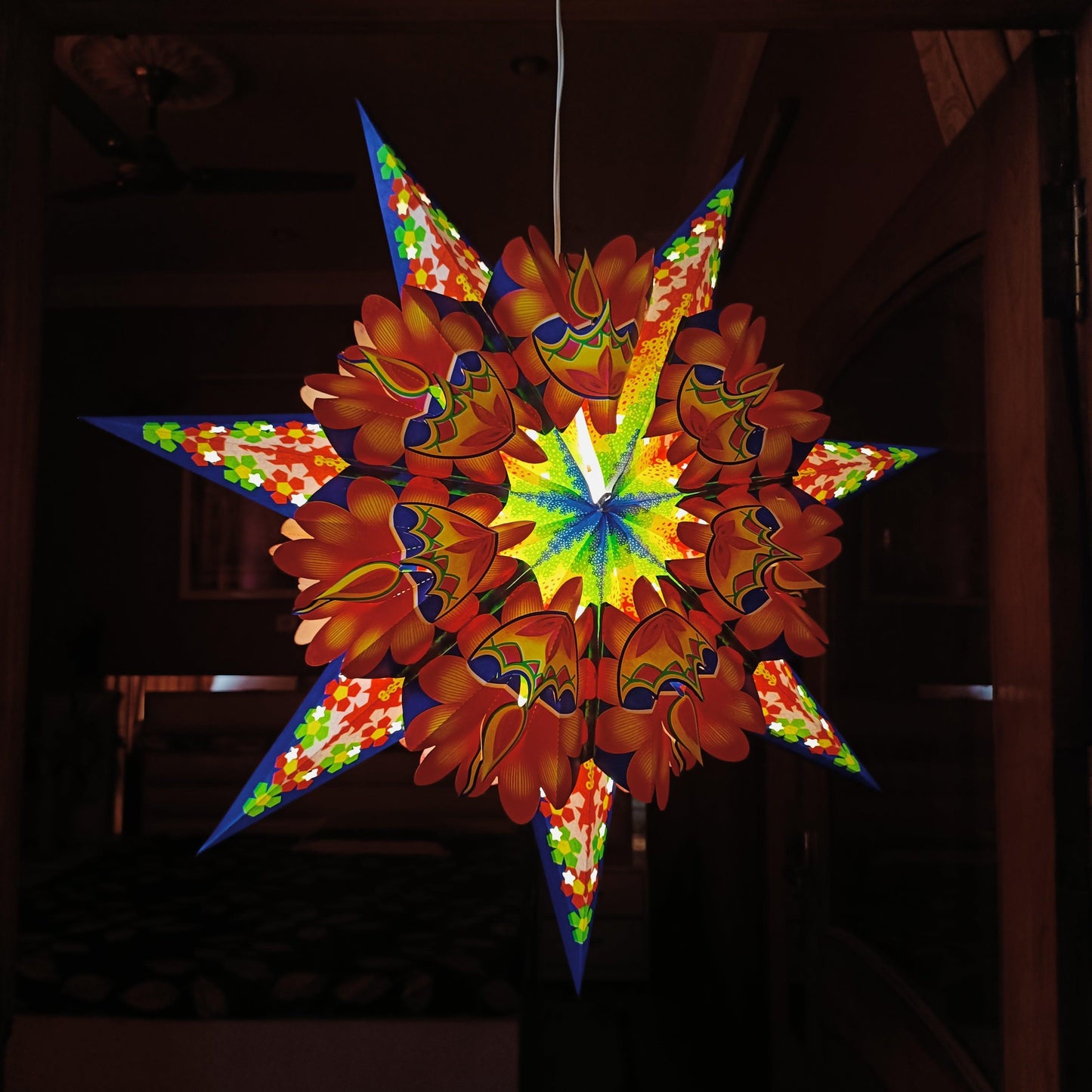 ALiLa Star Lantern Kandil For Diwali Christmas Balcony, Akash Hanging Lantern For Home Living Room Xmas Festive Decor Decoration - ALiLA