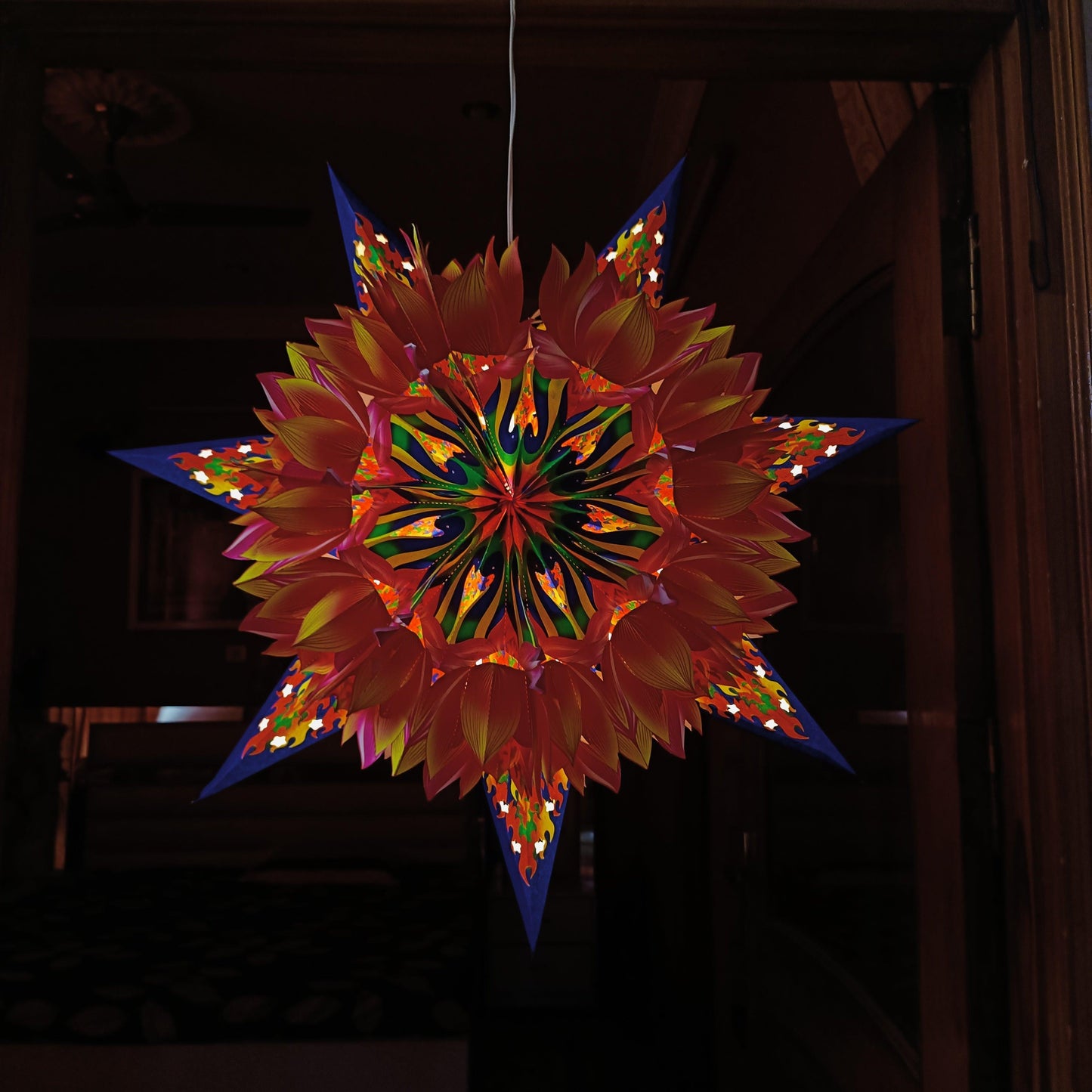 ALiLa Star Lantern Kandil For Diwali Christmas Balcony, Akash Hanging Lantern For Home Living Room Xmas Festive Decor Decoration - ALiLA
