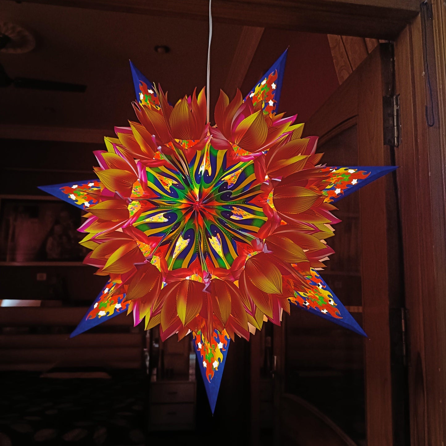 ALiLa Star Lantern Kandil For Diwali Christmas Balcony, Akash Hanging Lantern For Home Living Room Xmas Festive Decor Decoration - ALiLA