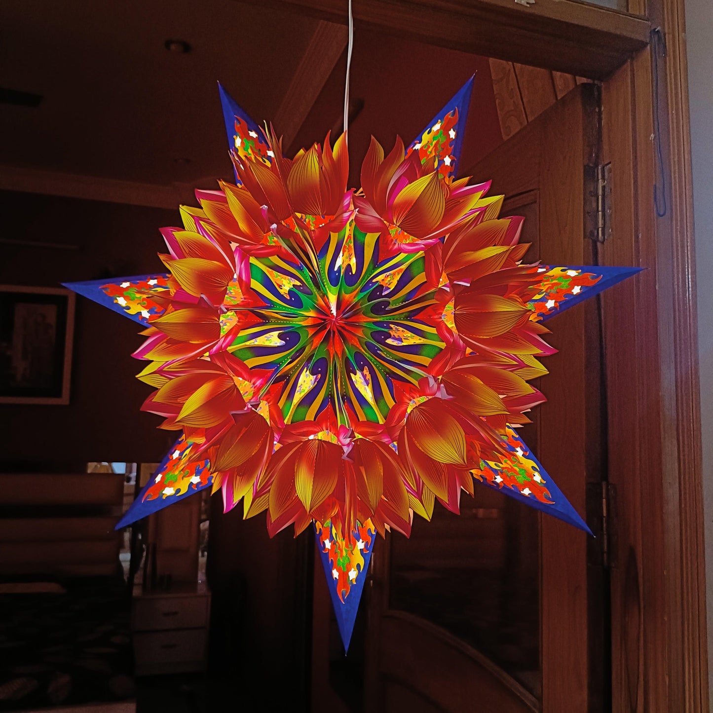 ALiLa Star Lantern Kandil For Diwali Christmas Balcony, Akash Hanging Lantern For Home Living Room Xmas Festive Decor Decoration - ALiLA