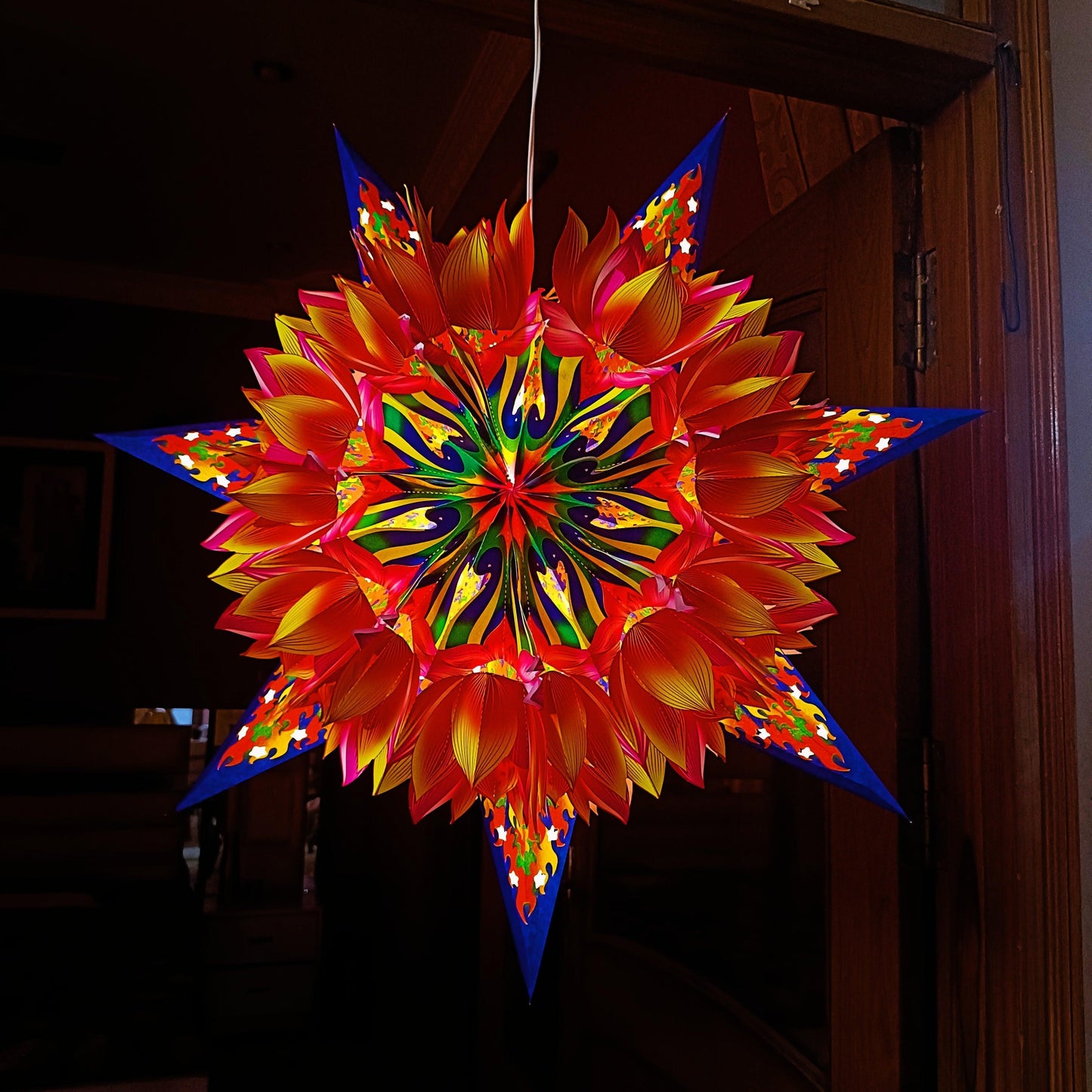 ALiLa Star Lantern Kandil For Diwali Christmas Balcony, Akash Hanging Lantern For Home Living Room Xmas Festive Decor Decoration - ALiLA