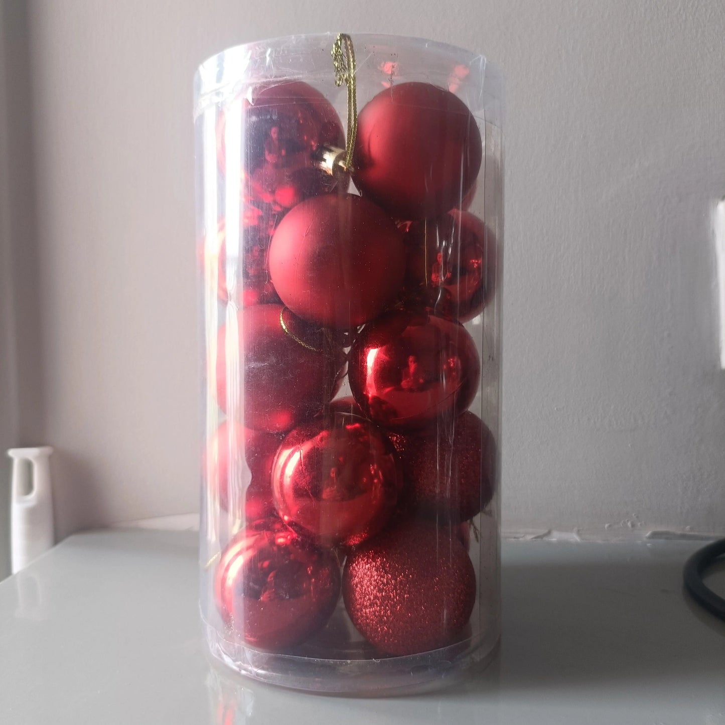 Christmas Xmas Tree Hanging Ornaments Red Ball for Decoration & Gifting, 5cm 20pc - ALiLA