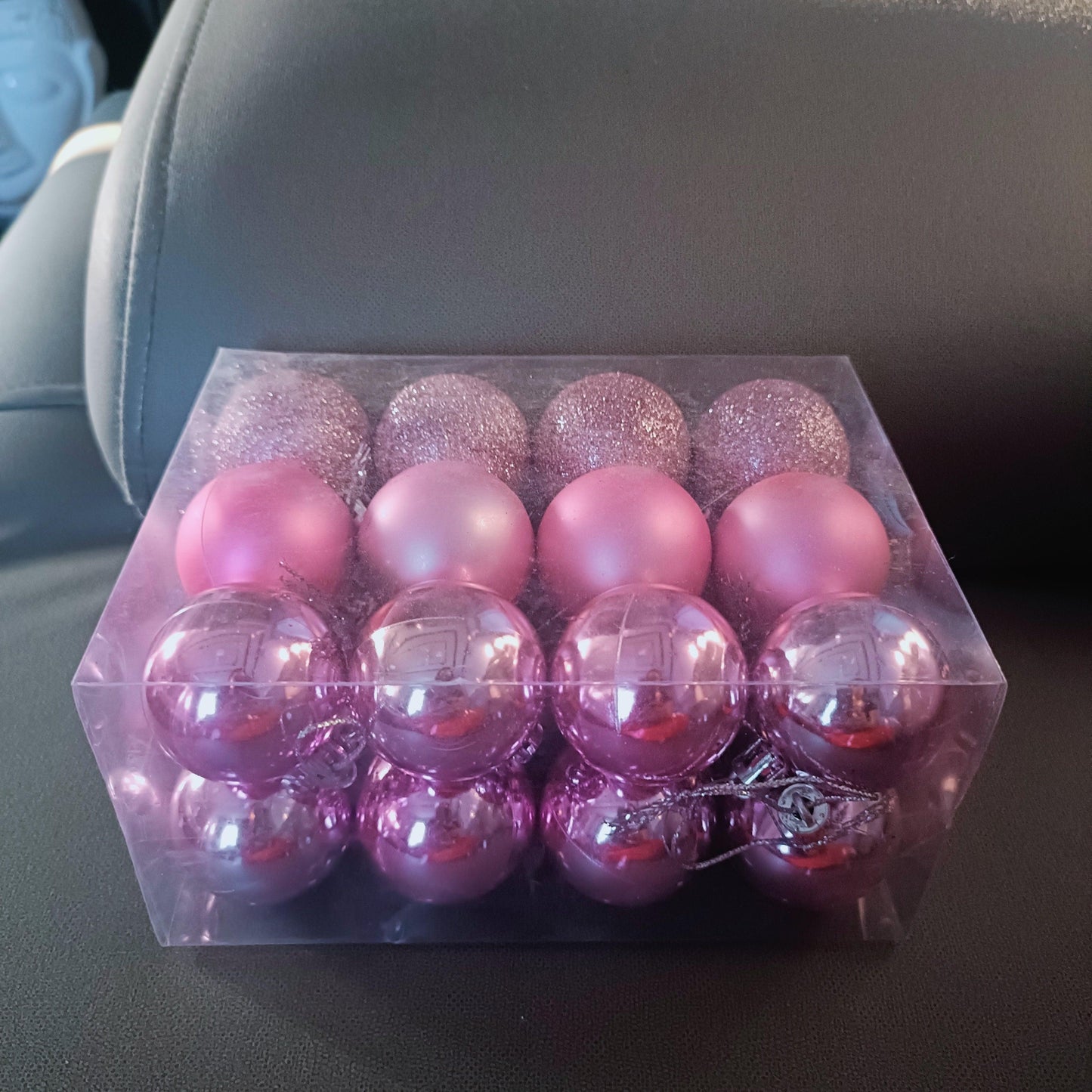 Christmas Xmas Tree Hanging Ornaments Pink Shiny Glossy Matt Balls for Decoration & Gifting, 5cm 24pc - ALiLA