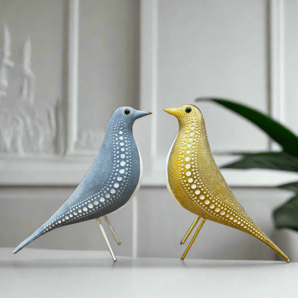 Love Birds Statue Idols Figurine showpiece For Home Decor | Living Room, Bedroom, Office Desk, Cabinets, Set of 2, 10 inches - ALiLA