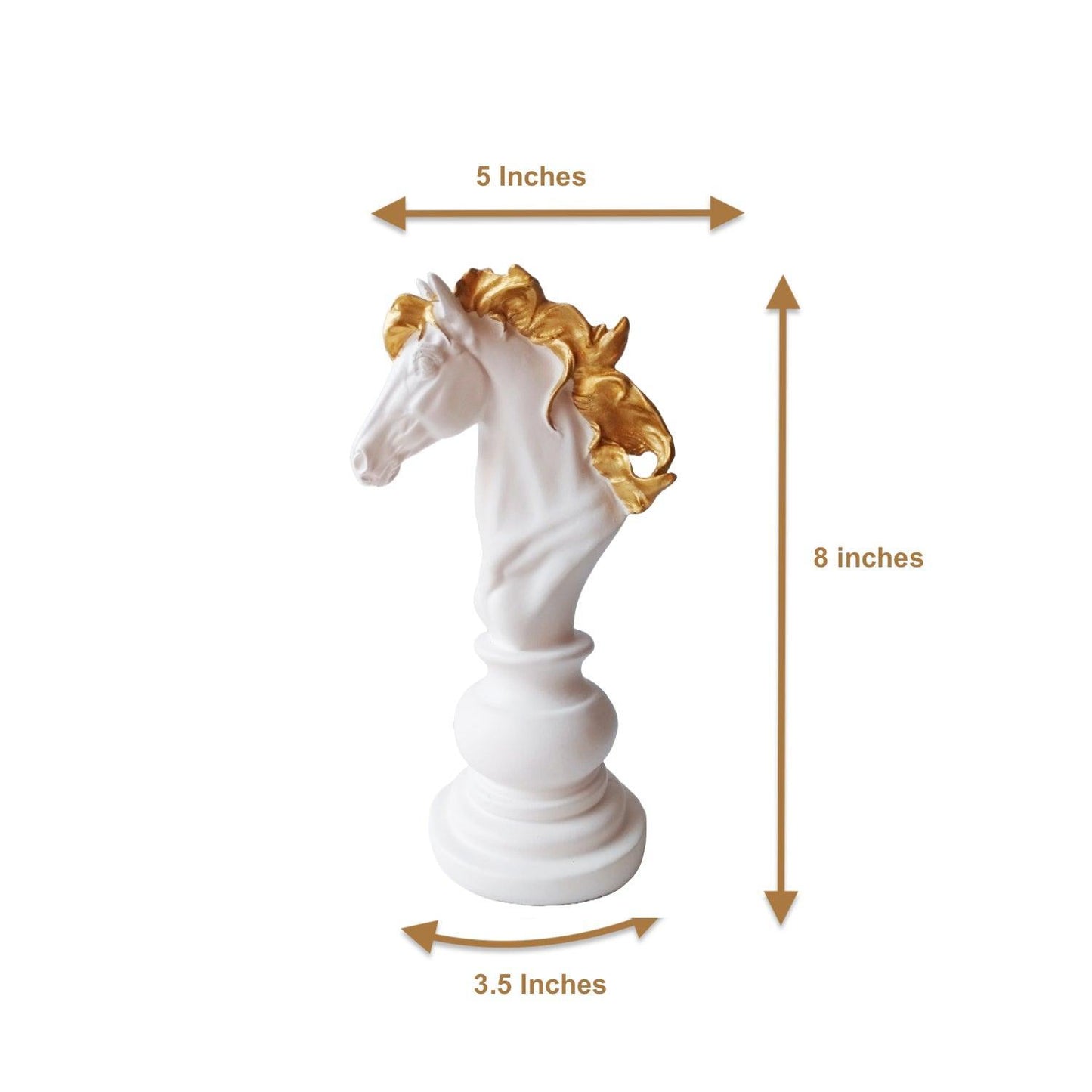 Exclusive Chess Horse Showpiece Polyresin Home Decoration Statue & Gifting item, 8 Inches - ALiLA