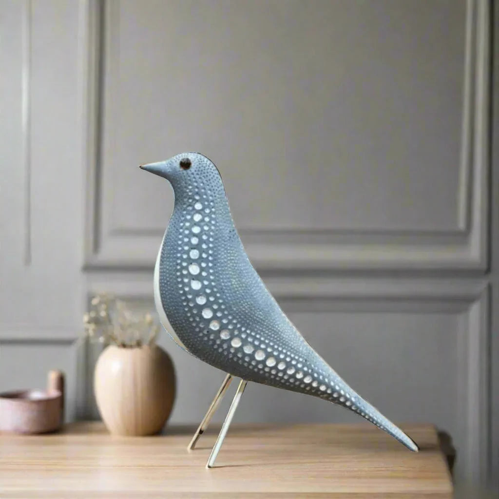 Statue ALiLA Love Bird Statue Figurine showpiece Idols For Home Kitchen Decor | Living Room, Bedroom, Office Desk, Cabinets, 10 inches, Grey Statue