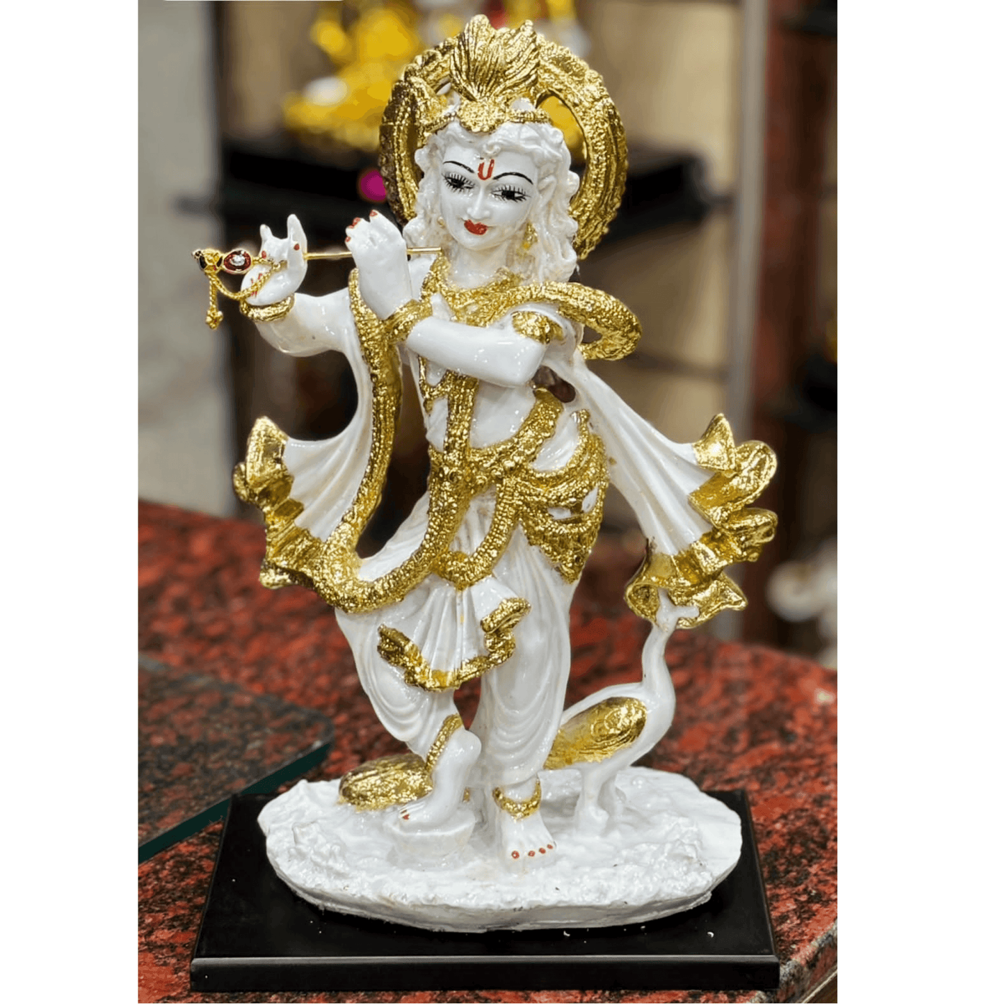 ALiLa Lord Krishna Murlidhar God Idol Murti Statue for Home Temple Puja, Home Decoration & Gifting, 14.5 inch Height - ALiLA