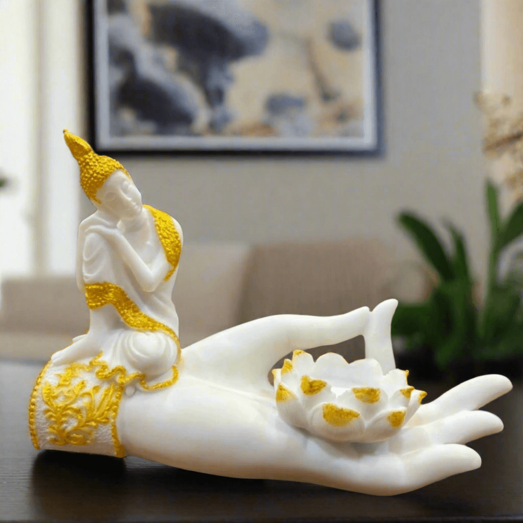 Meditating Buddha Statue Idol for Home Office Decoration & Gifting item Serenity and Spiritual Elegance, 5.5 Inches Height - ALiLA