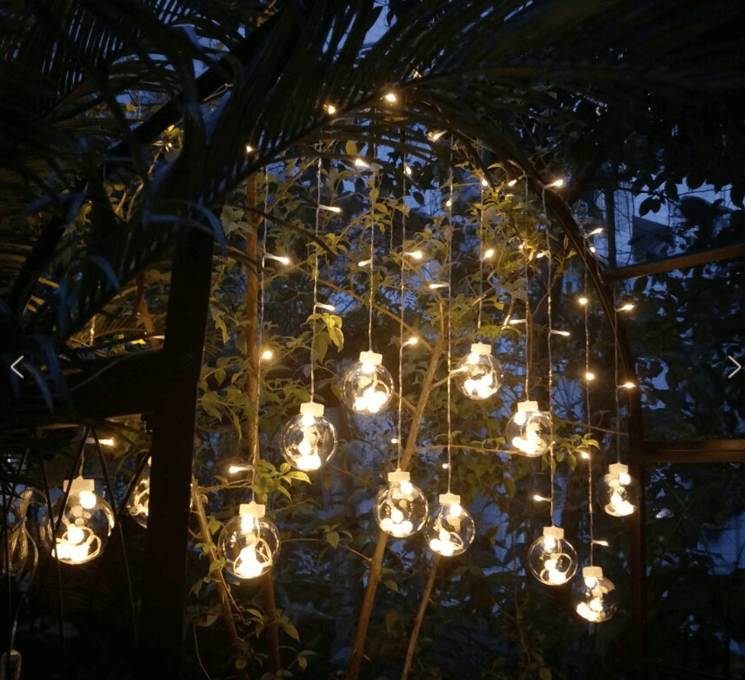 ALiLa Glass Ball Led Net Mesh Fairy String Curtain Light for Diwali Home Garden Tree Decoration, WarmWhite - ALiLA