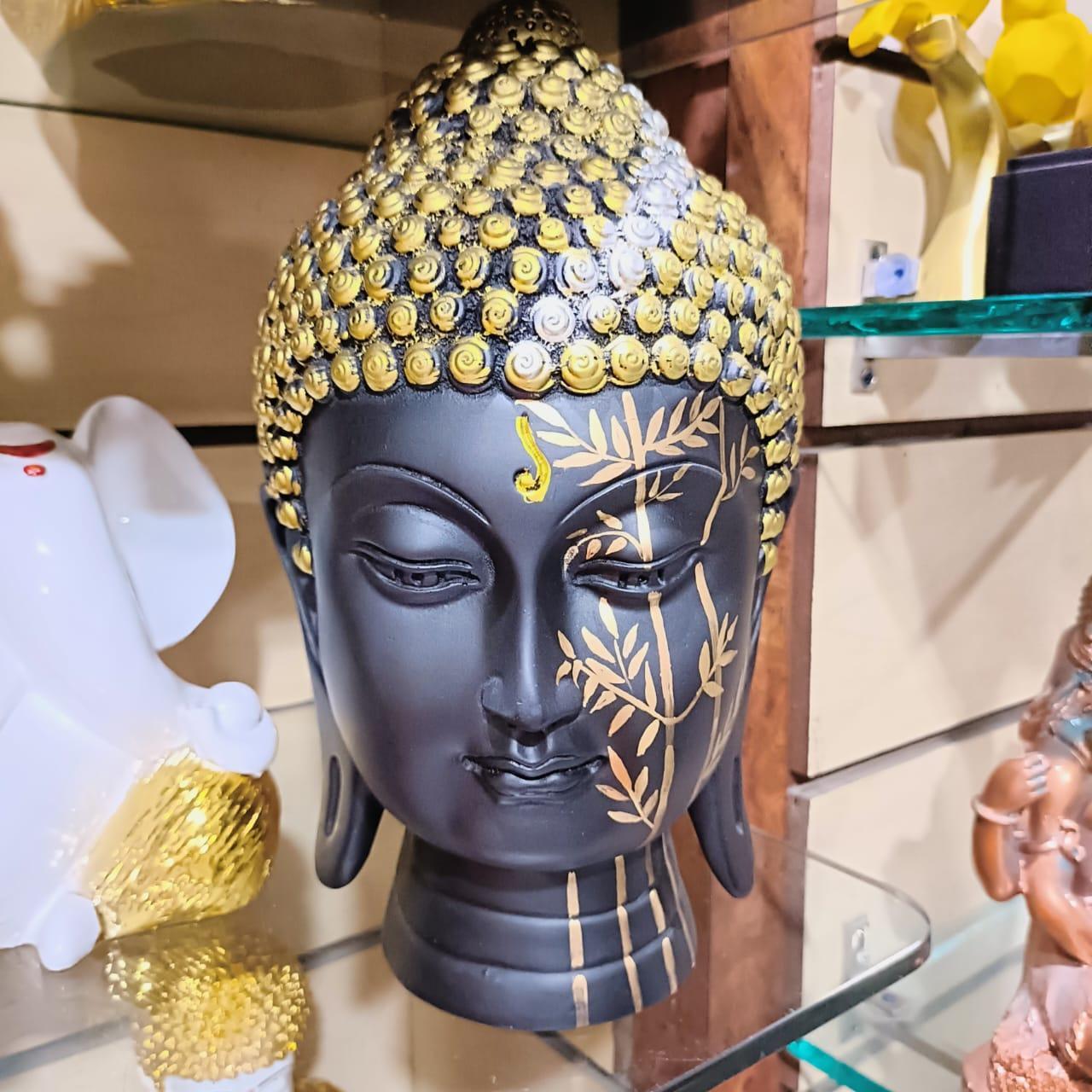 ALiLa Buddha Face Designer Statue Showpiece Idol for Gifting & Home Table Decoration Vastu Lucky, 12 InchesStatue Showpiece Idol for Gifting & Home Table Decoration, - ALiLA