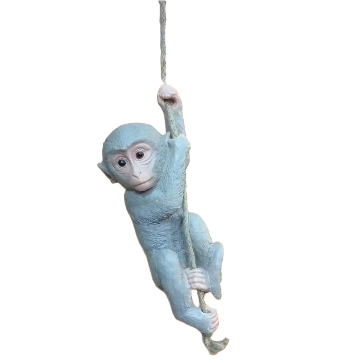 Monkey Hanging on Rope Statue Unique Home Decoration Showpiece for Gifting & interior, Grey - ALiLA