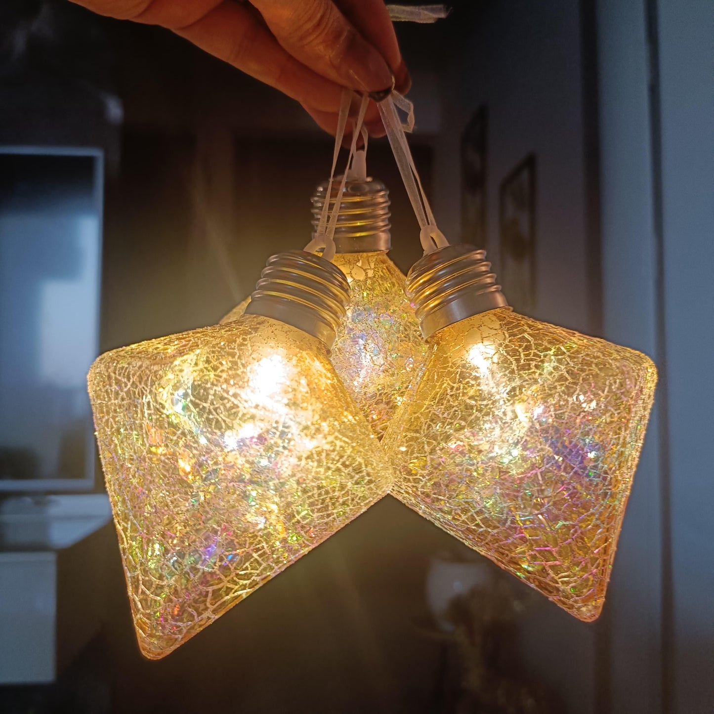 Christmas Artificial Christmas Picks for Christmas Tree Decoration Hanging LED Ornaments, DIY Xmas Wreath, Crafts, Holiday and Home Decor, Set of 3 - ALiLA