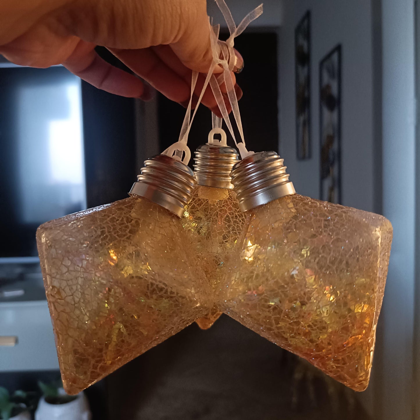 Christmas Artificial Christmas Picks for Christmas Tree Decoration Hanging LED Ornaments, DIY Xmas Wreath, Crafts, Holiday and Home Decor, Set of 3 - ALiLA