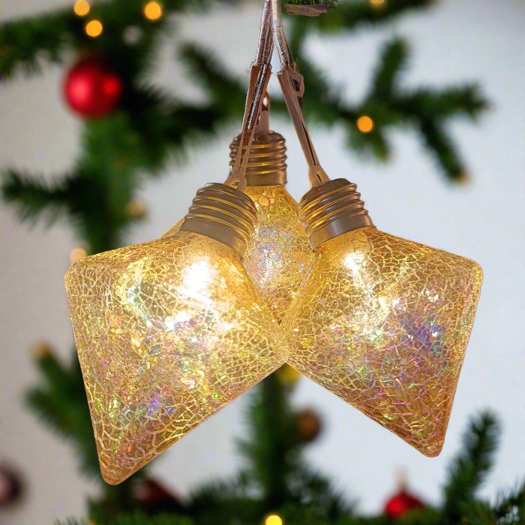 Christmas Artificial Christmas Picks for Christmas Tree Decoration Hanging LED Ornaments, DIY Xmas Wreath, Crafts, Holiday and Home Decor, Set of 3 - ALiLA