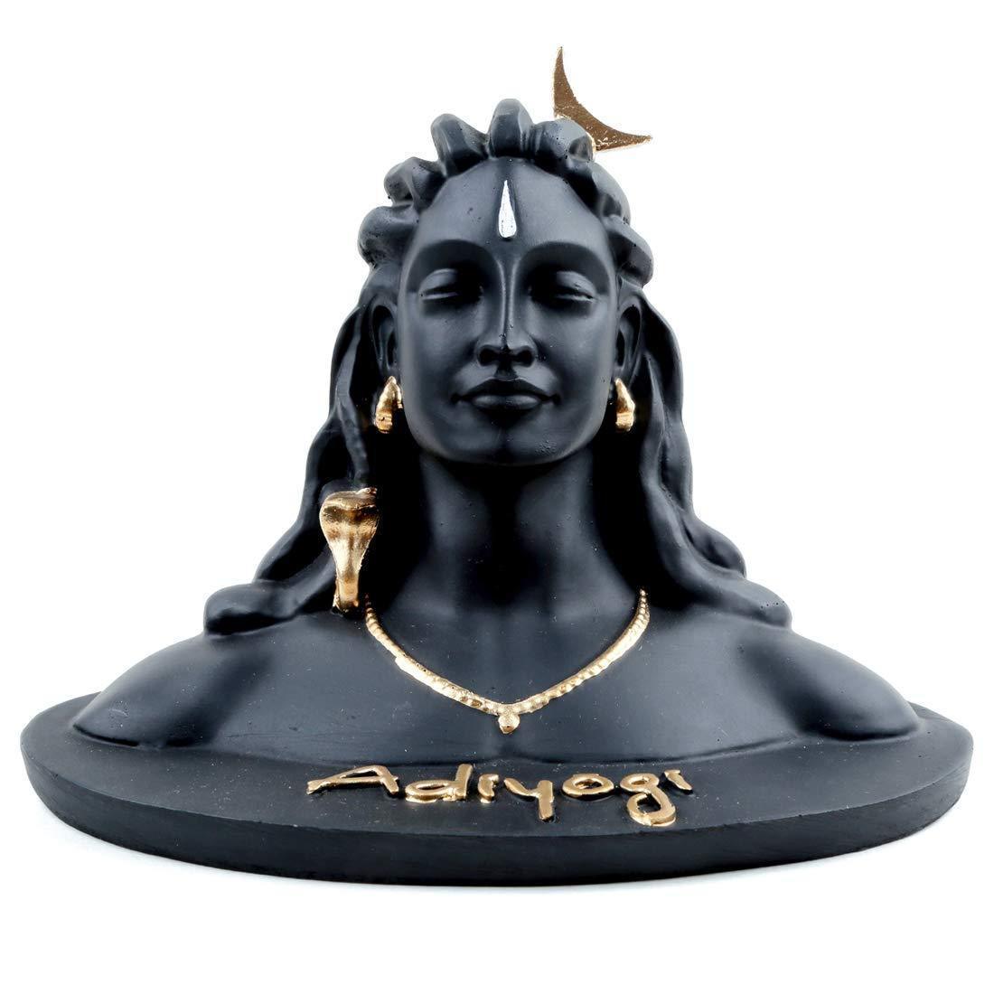 ALiLa Adiyogi Statue for Car Dash Board, Pooja for Home Living Room & Office Decor, 5 Inch Height - ALiLA