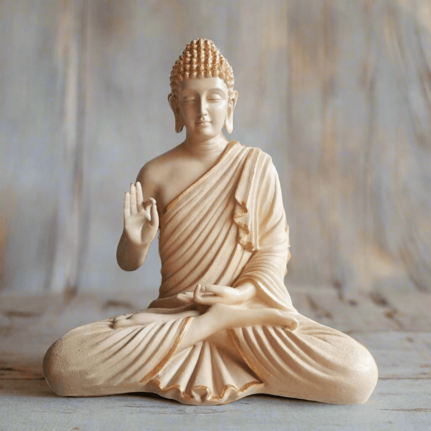 Big Size Meditating Buddha Idol Statue Showpiece for Home Garden Living Room Decoration Gifting Items, 22 inches Height - ALiLA