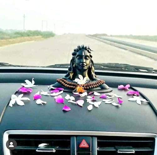 ALiLa Adiyogi Statue for Car Dash Board, Pooja for Home Living Room & Office Decor, 5 Inch Height - ALiLA
