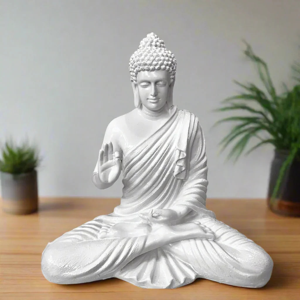 white buddha statue