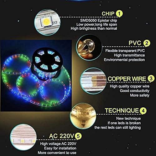 ALILA Flexible EL Wire LED Rope Tube Glow Diwali Christmas Lights Dance Party Decor - ALiLA