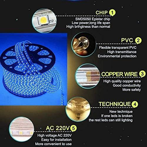 ALILA Flexible EL Wire LED Rope Tube Glow Diwali Christmas Lights Dance Party Decor - ALiLA