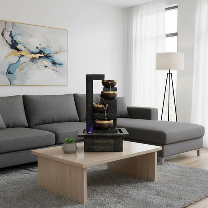 Water Fountain ALiLA ALiLa Diya Waterfall LED Fountain for Office, Table, Living Room, Lawn, Garden Decoration or Gifting item Water Fountain