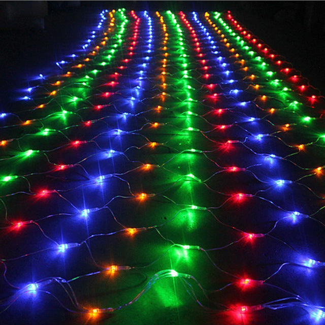 LED String Light ALiLA LED Net Mesh Fairy String Light Still Effect Lighting 8x6 Foot for Diwali Decoration Backdrop Garden Tree Waterproof (MultiColor) LED String Light