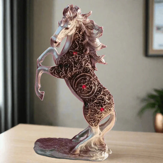 ALiLa Big Horse Statue Good Luck Vastu Showpiece Idol for Gifting & Home Office Table Desk Decoration, 16 Inches Height - ALiLA