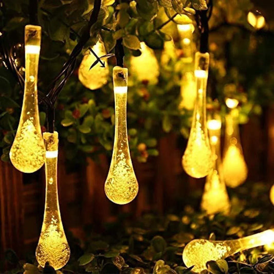 ALiLa Waterdrop Led String Lights for Home Lawn Garden Indoor Outdoor Decoration, 3.5Meter - ALiLA