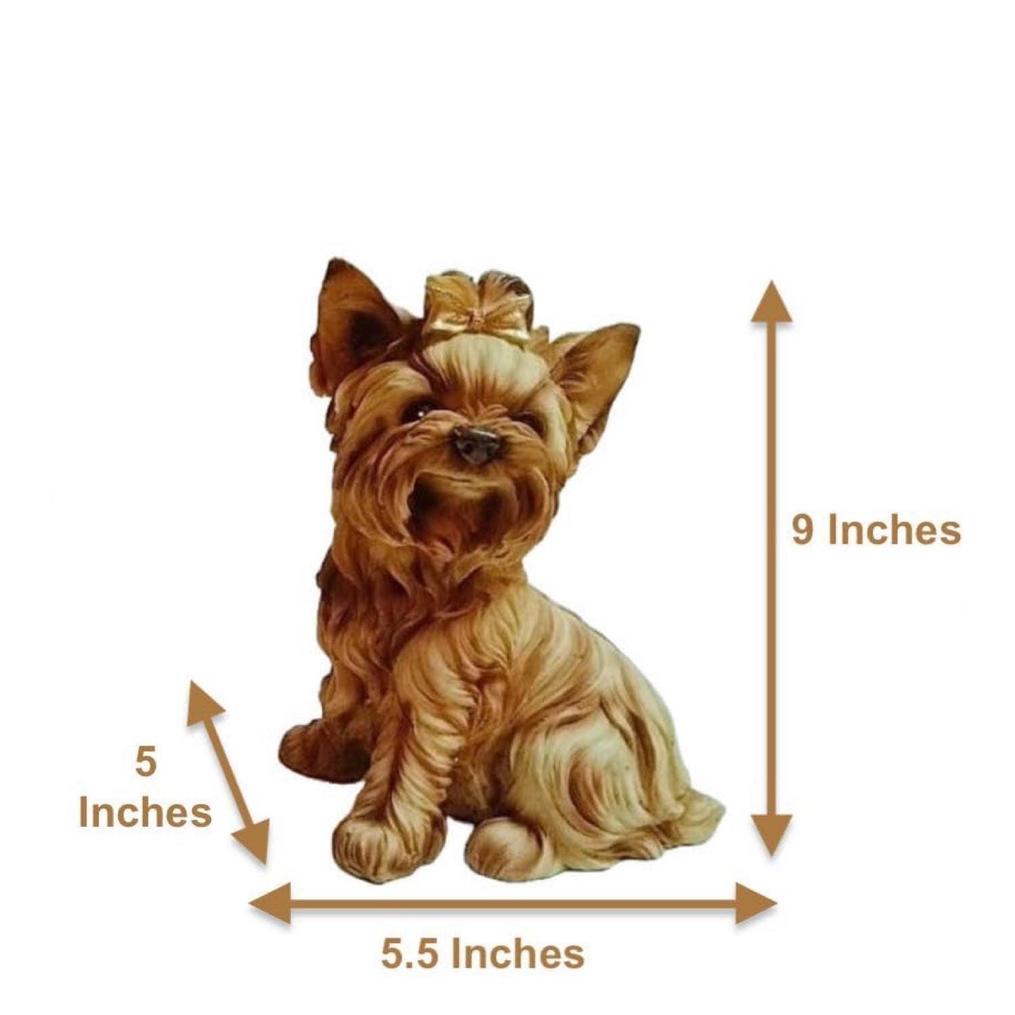 Cute Pomeranian Dog Statue Puppies Showpiece Idol for Gifting & Home Table Living Room Decor Decoration, 9 Inch Height - ALiLA