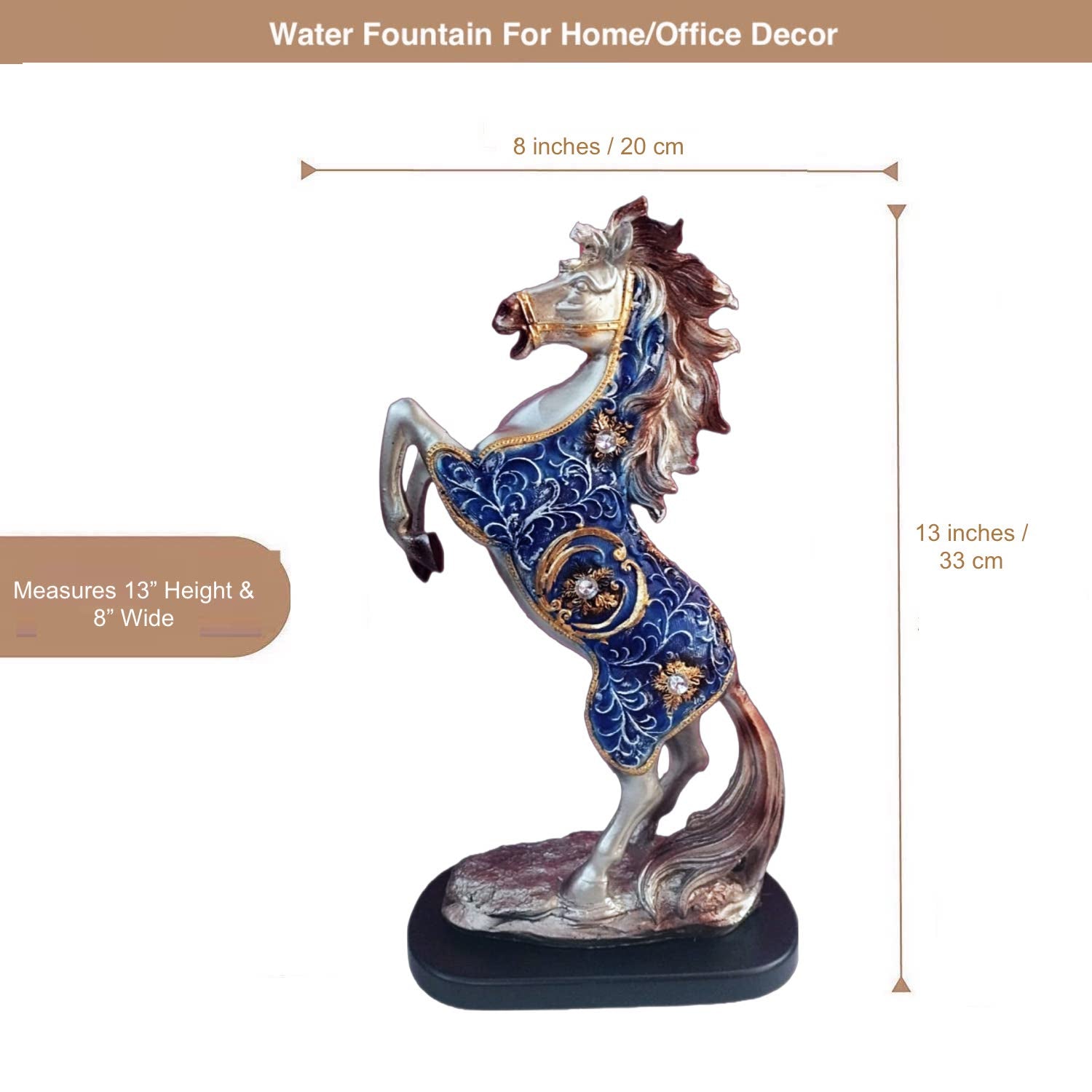 Statue ALiLA Jumping Horse in Antique Designer Exclusive Showpiece Idol Statue for Gifting & Home Table Decoration, 13 inch Height… Statue