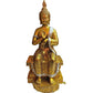 Statue ALiLA Meditating Golden Buddha Statue Idols for Home Living Room Decor, 11 Inches Statue