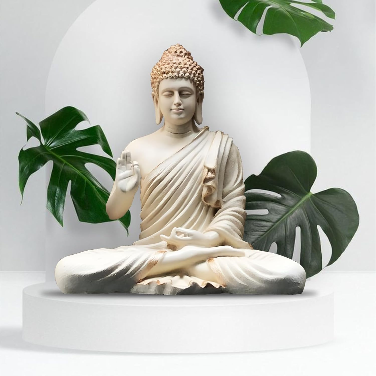 Statue ALiLA ALiLa Meditating Buddha Idol Vastu Statue Showpiece for Home Garden Living Room Decor Decoration Gift Gifting Items, 14 inches / 35cm / 1 Feet Statue