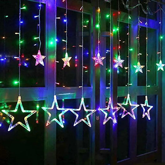 ALiLa Star Led Net Mesh Fairy String Curtain Light for Diwali Home Garden Tree Decoration, MultiColor - ALiLA