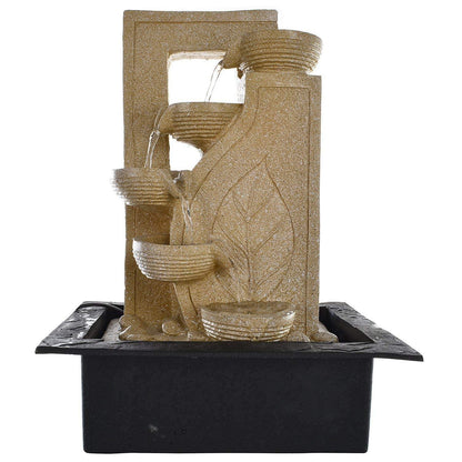 ALiLa Leaf Diya Waterfall LED Fountain for Home Decoration, Office, Garden or Gifting item - ALiLA