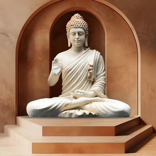 Statue ALiLA ALiLa Meditating Buddha Idol Vastu Statue Showpiece for Home Garden Living Room Decor Decoration Gift Gifting Items, 14 inches / 35cm / 1 Feet Statue