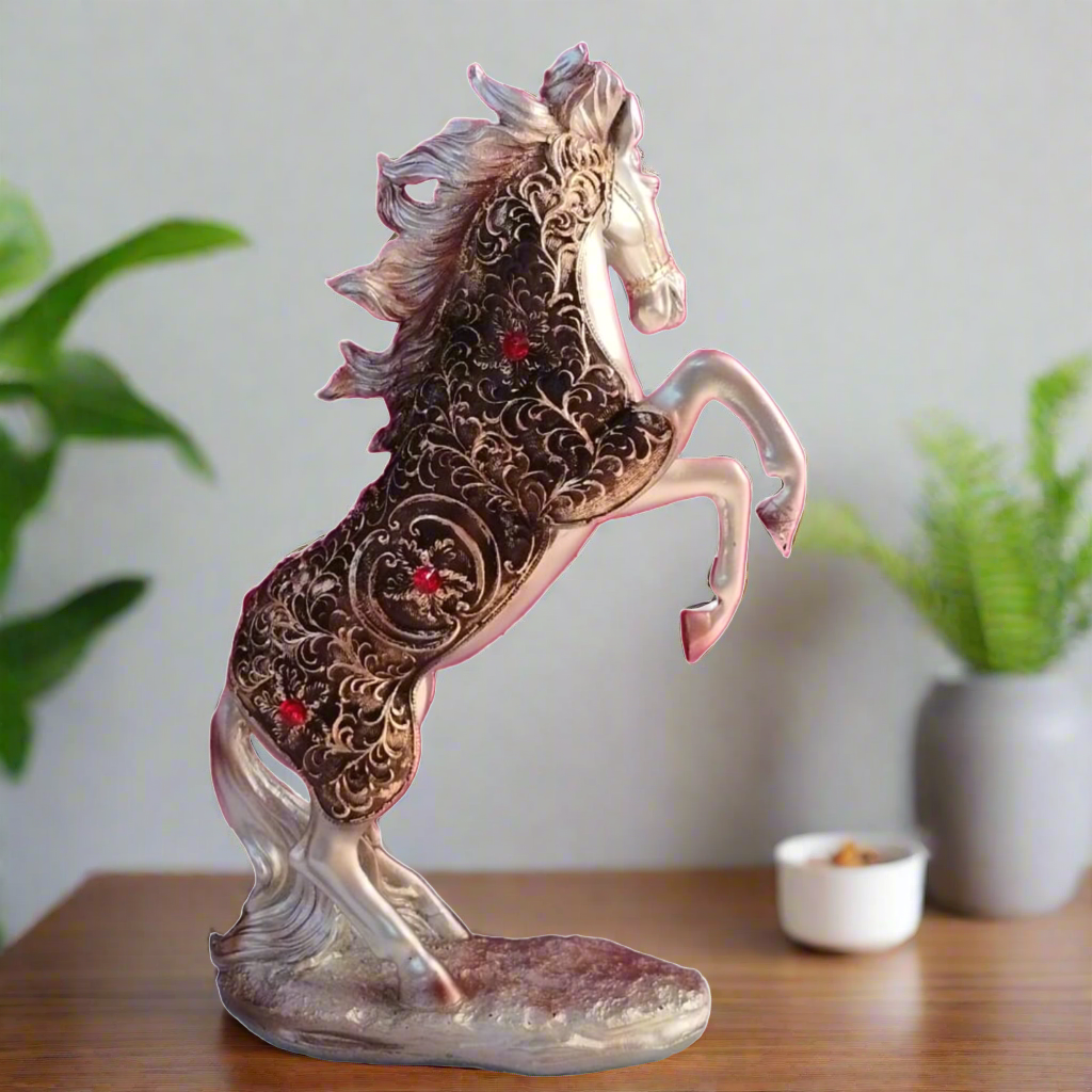 Statue ALiLA ALiLa Big Horse Statue Good Luck Vastu Showpiece Idol for Gifting & Home Office Table Desk Decoration, 16 Inches Height Statue